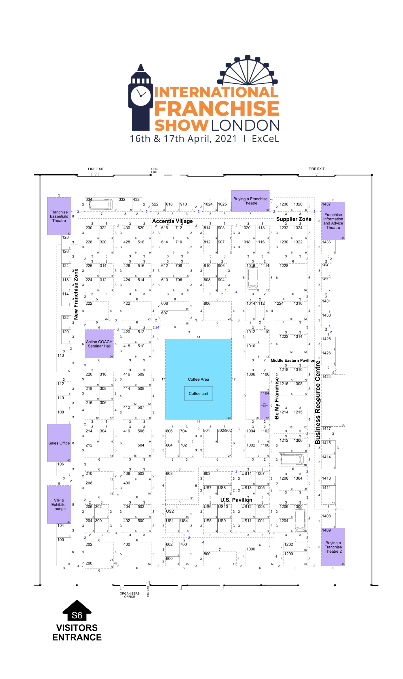 The International Franchise Show floorplan